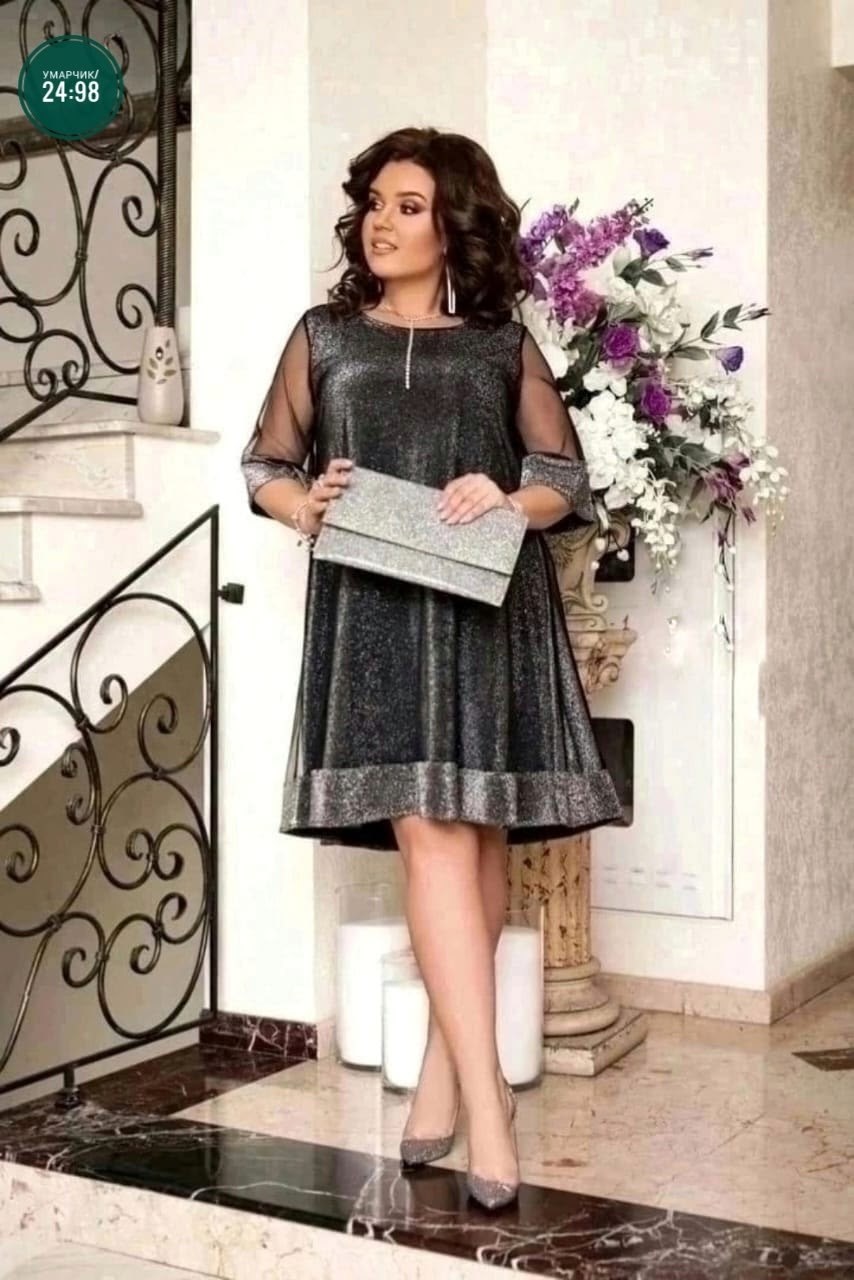 платье большие размеры,свободные платья,платье идеальное,платье для полных,платье с люрексом для полных