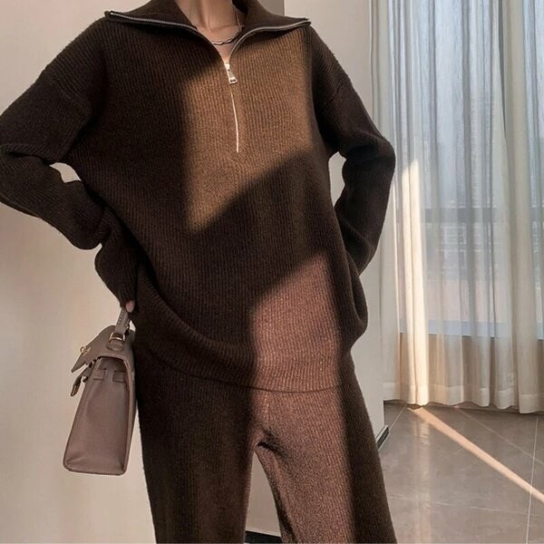 вязаные костюмы,трикотажные костюмы,теплый вязаный костюм с брюками,вязаный брючный костюм,костюм вязаный с брюками