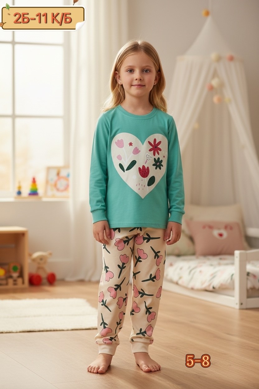 пижамы для девочек,пижамы детские,пижама для девочки baykar,детская пижама для девочек,пижамы для детей