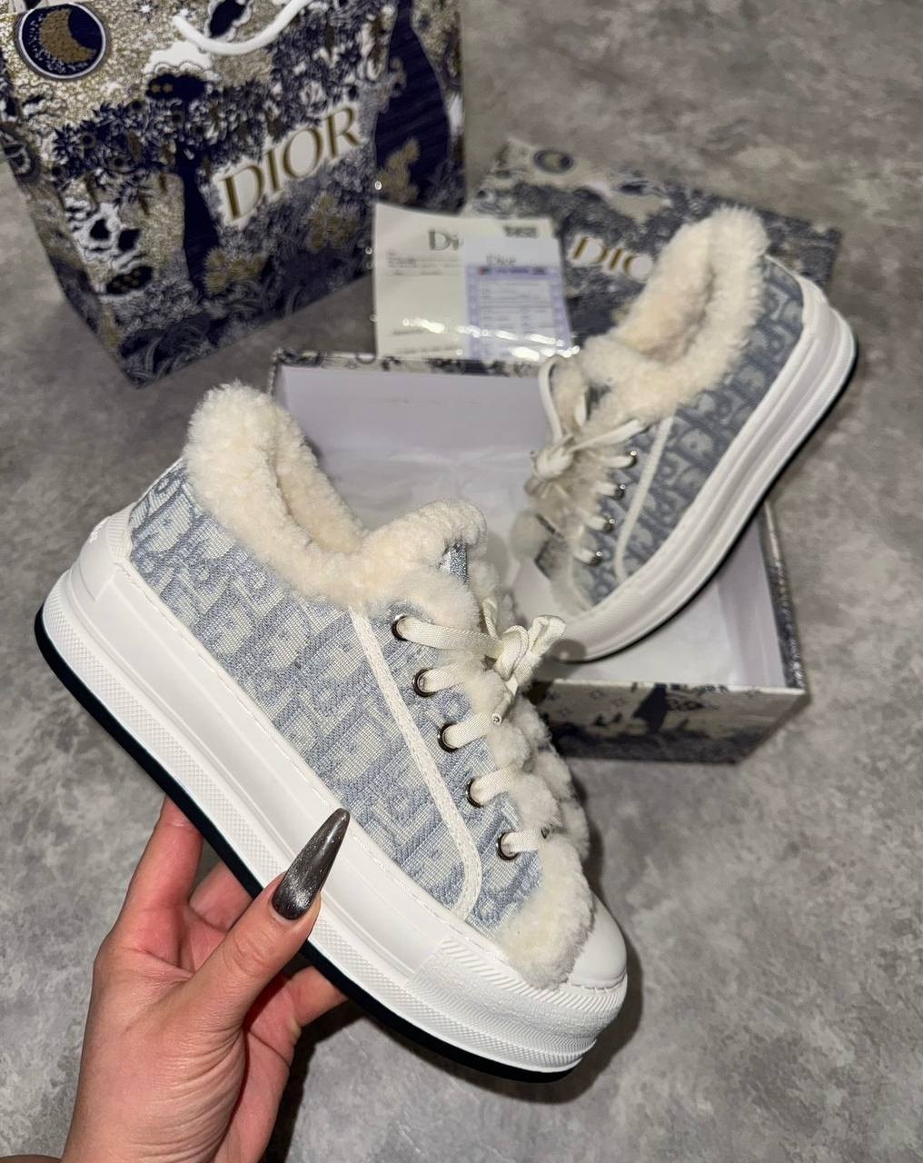 ,кеды с мехом,женские кеды с мехом,кеды диор,кеды christian dior