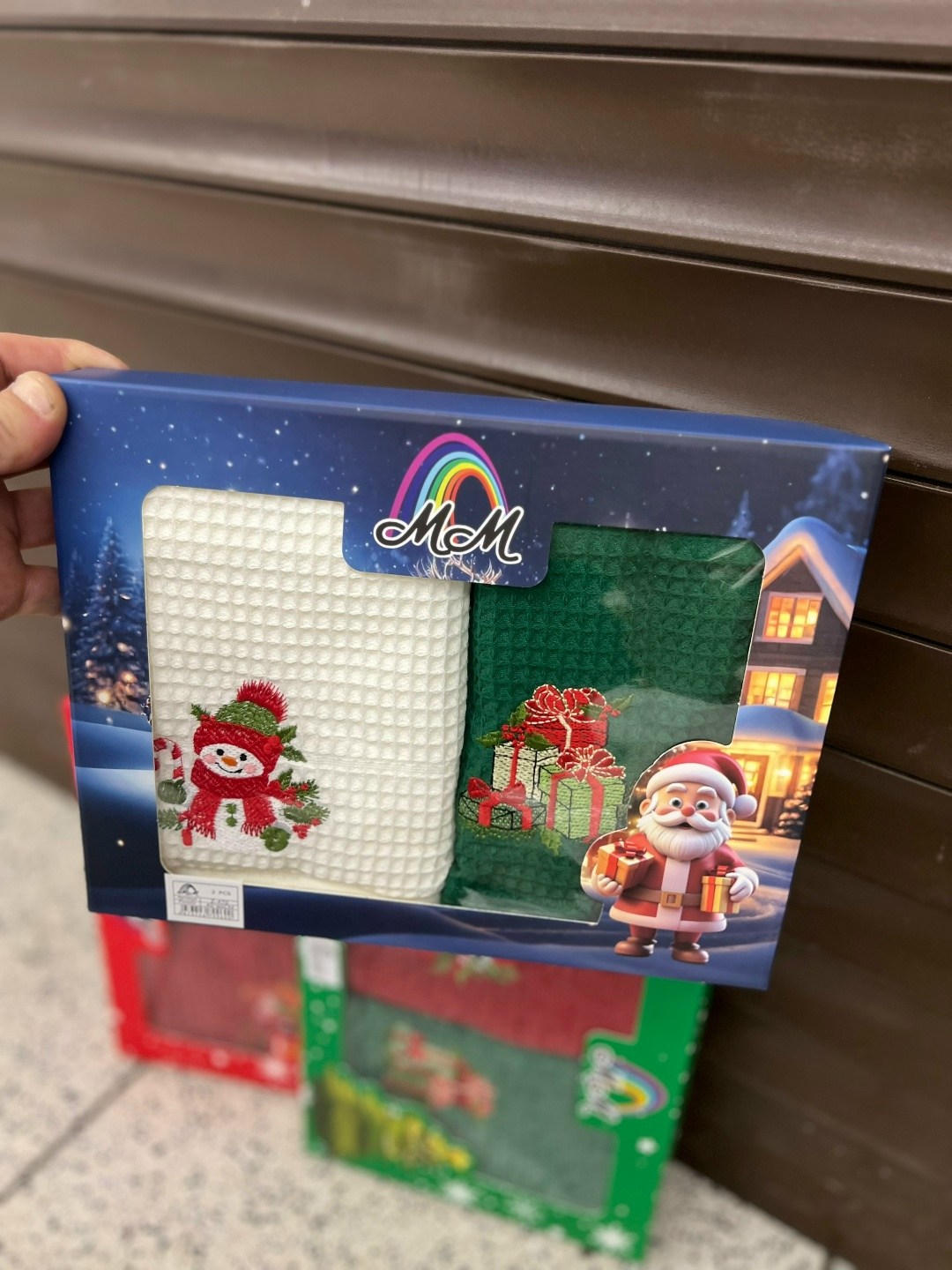 кухонные полотенца набор вафельное,набор полотенец вафельных для кухни,подарочные наборы полотенец,новогодние наборы полотенец,полотенца кухонные вафельные