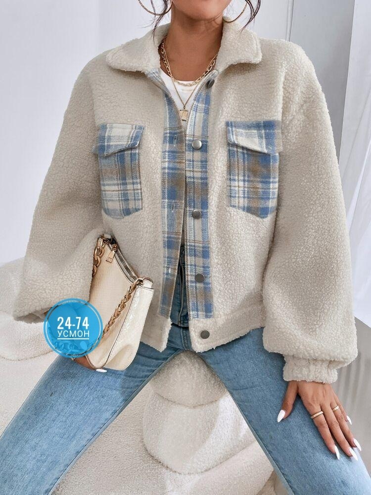 повседневная куртка,куртка в клетку,куртка женская,куртка модная,клетчатая куртка