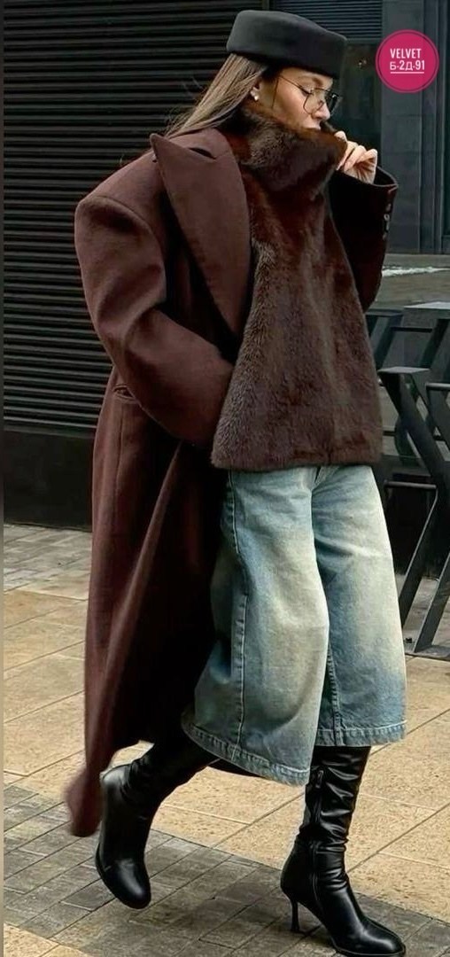зимняя мода,мода стиль,норковая манишка,шуба модная