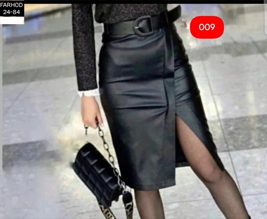 юбка женская из экокожи,юбка из экокожи,юбка экокожа с разрезом,модные юбки 2025,юбка женская кожаная