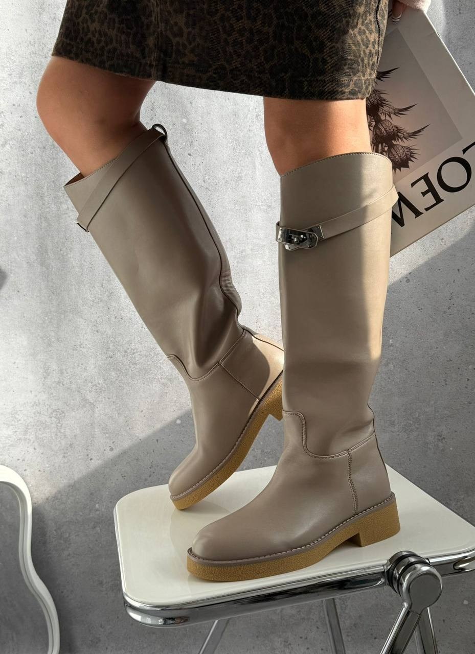 сапоги бежевые,женские сапоги,высокие сапоги,демисезонные сапоги,бежевые высокие сапоги