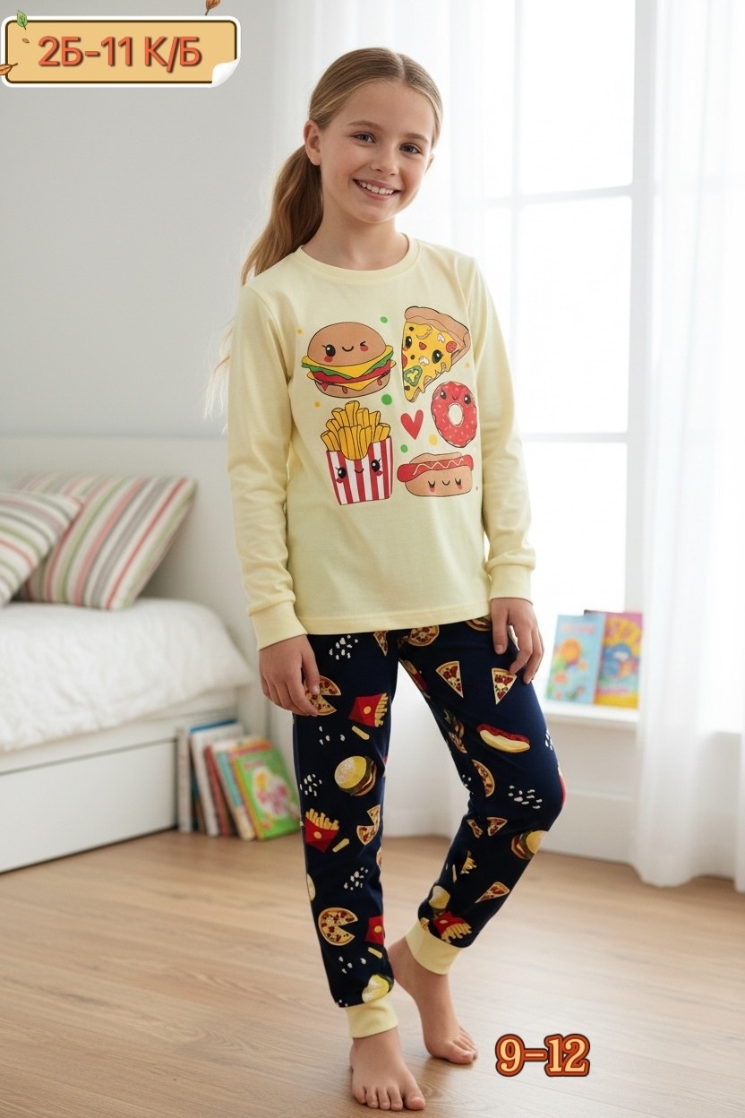 пижамы детские,пижамы для девочек,детская пижама для девочек,комплект пижама,пижама с принтом