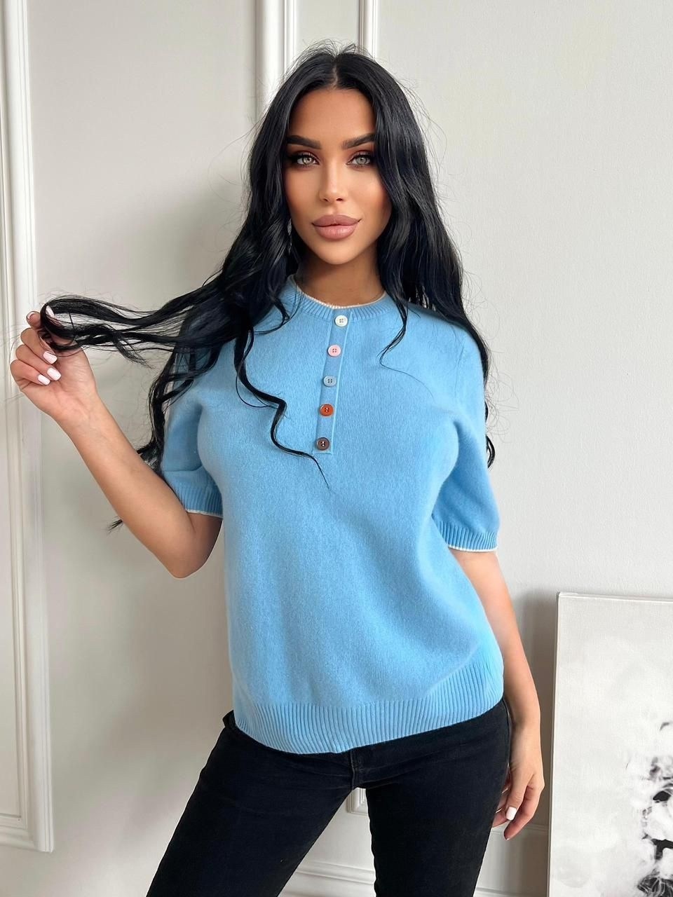 женская кофта,кофта голубая,джемпер голубой,джемпера женские,кофта джемпер