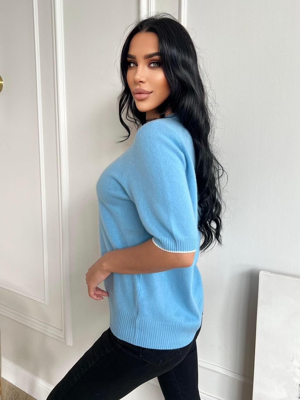 женская кофта,кофта голубая,джемпер голубой,джемпера женские,кофта джемпер