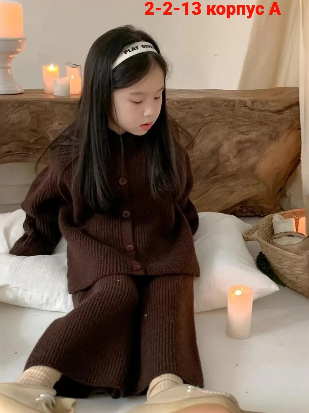 вязаный костюм для девочек,комплект одежды для девочек,корейский свитер,вязаный костюм детский,комплект свитер