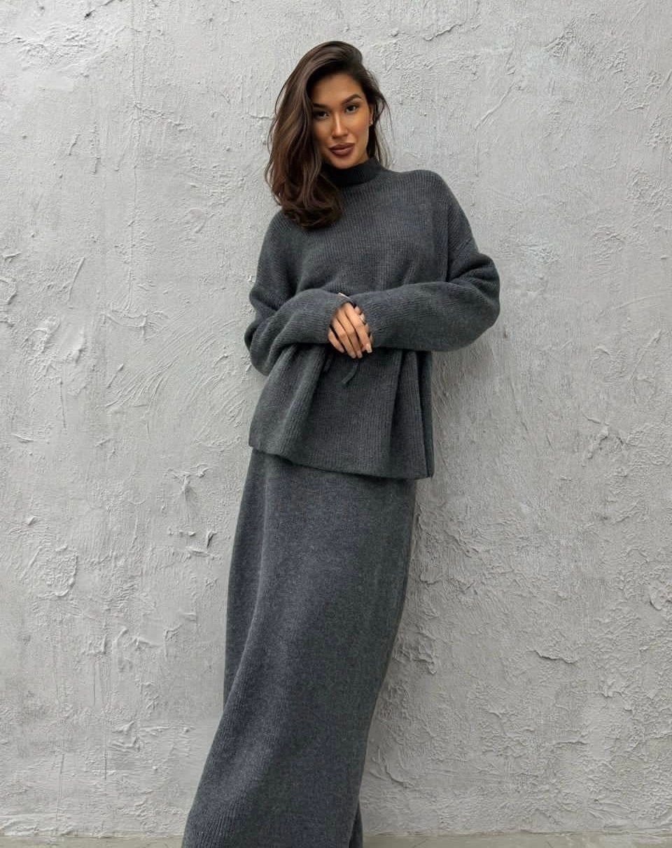 трикотажные костюмы с юбкой,костюм с юбкой трикотажный теплый,трикотажные костюмы,костюм юбка и кофта,вязаный костюм с юбкой