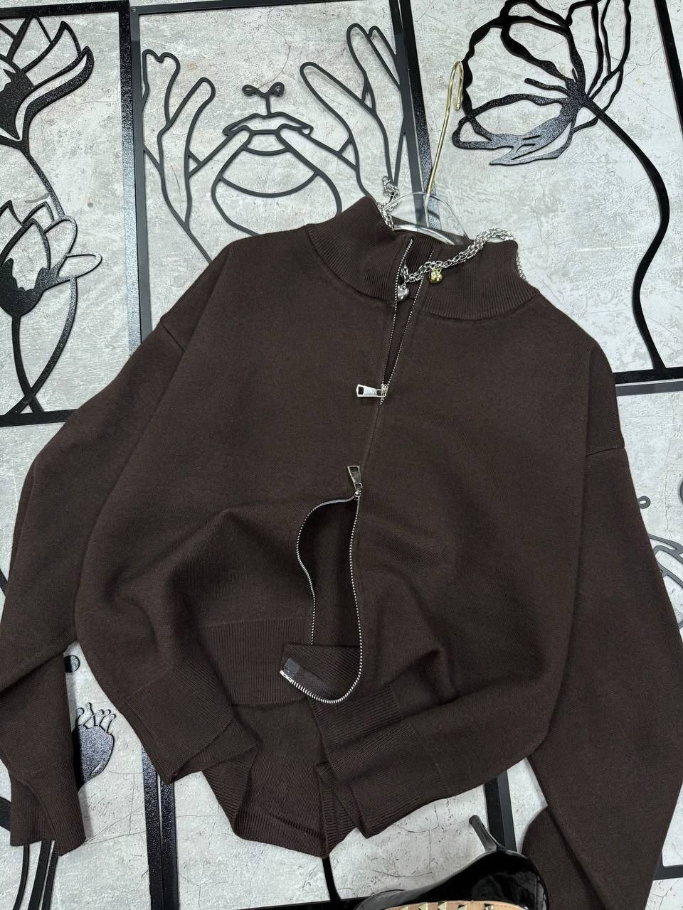 кофта женская,теплая кофта,кардиган кофта,кофта на замке,кофта коричневая