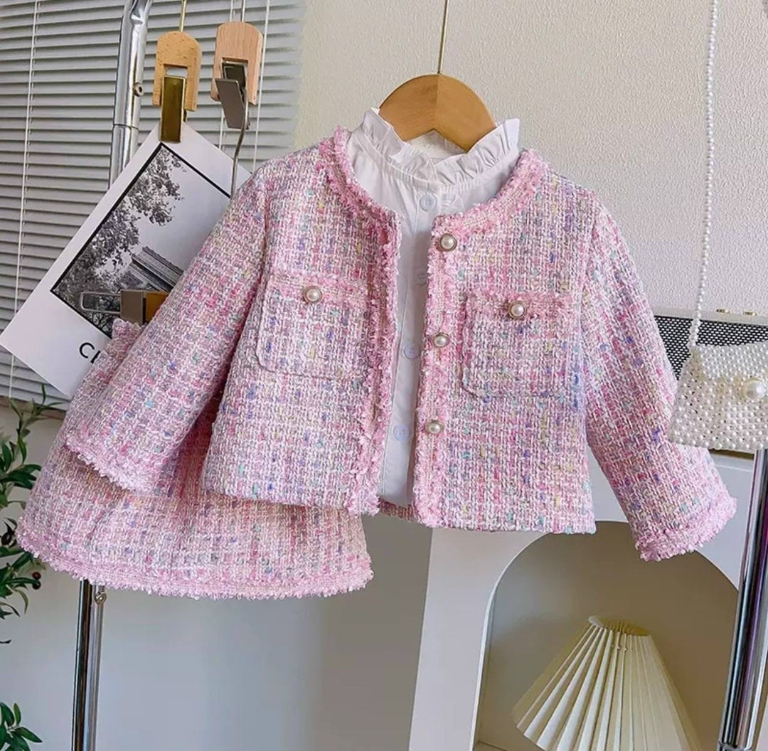 твидовый костюм с юбкой,жакет для девочек,жакет твидовый,твидовые костюмы,комплект одежды для девочек