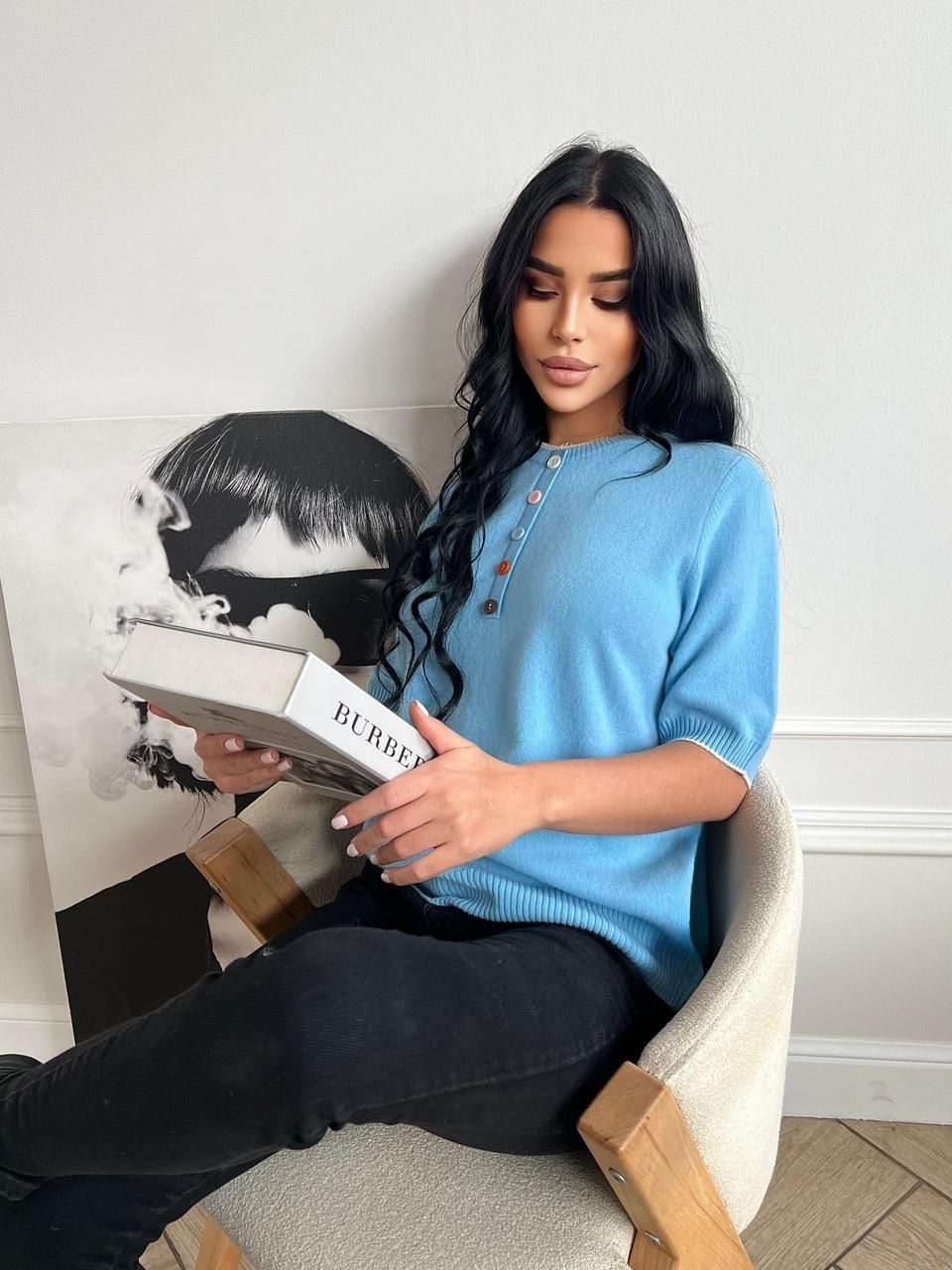 женская кофта,кофта голубая,джемпер голубой,джемпера женские,кофта джемпер