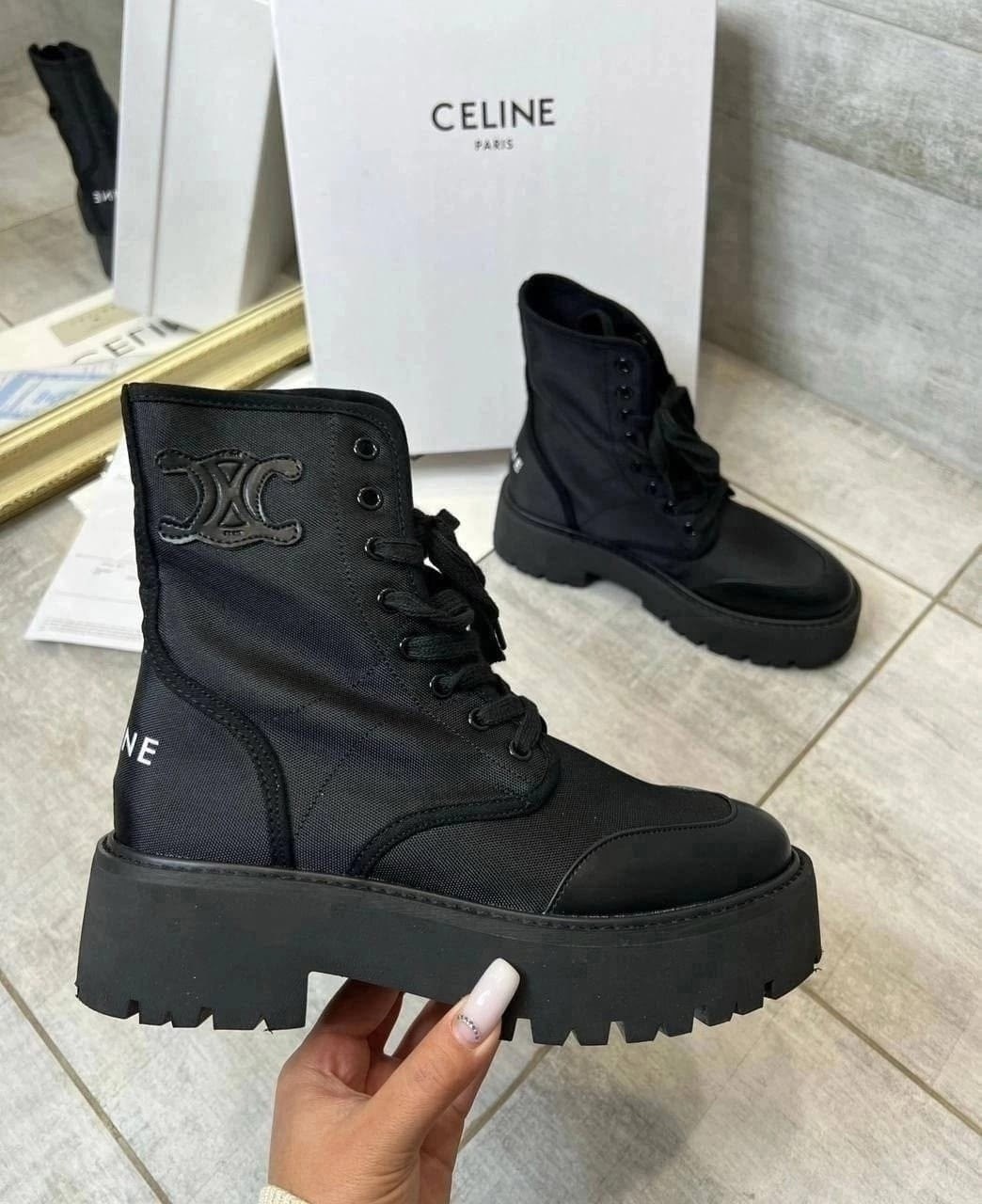 ботинки celine,ботинки женские celine,,ботинки celine женские на шнуровке, celine 2025
