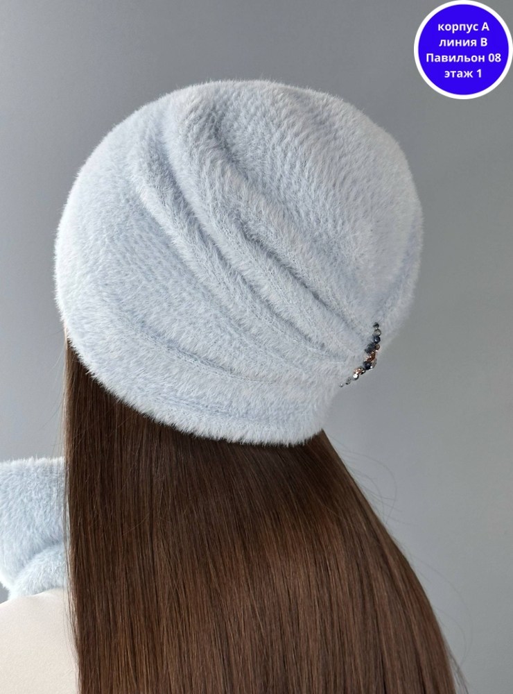 шапка женская,женский зимний пушистый вязаный комплект шапка,комплект шапка снуд,комплект шапки,шапка женская меховая