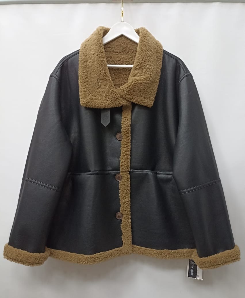 пальто комбинированное,женская куртка из искусственного меха,теплая куртка,теплое пальто,куртка дубленка