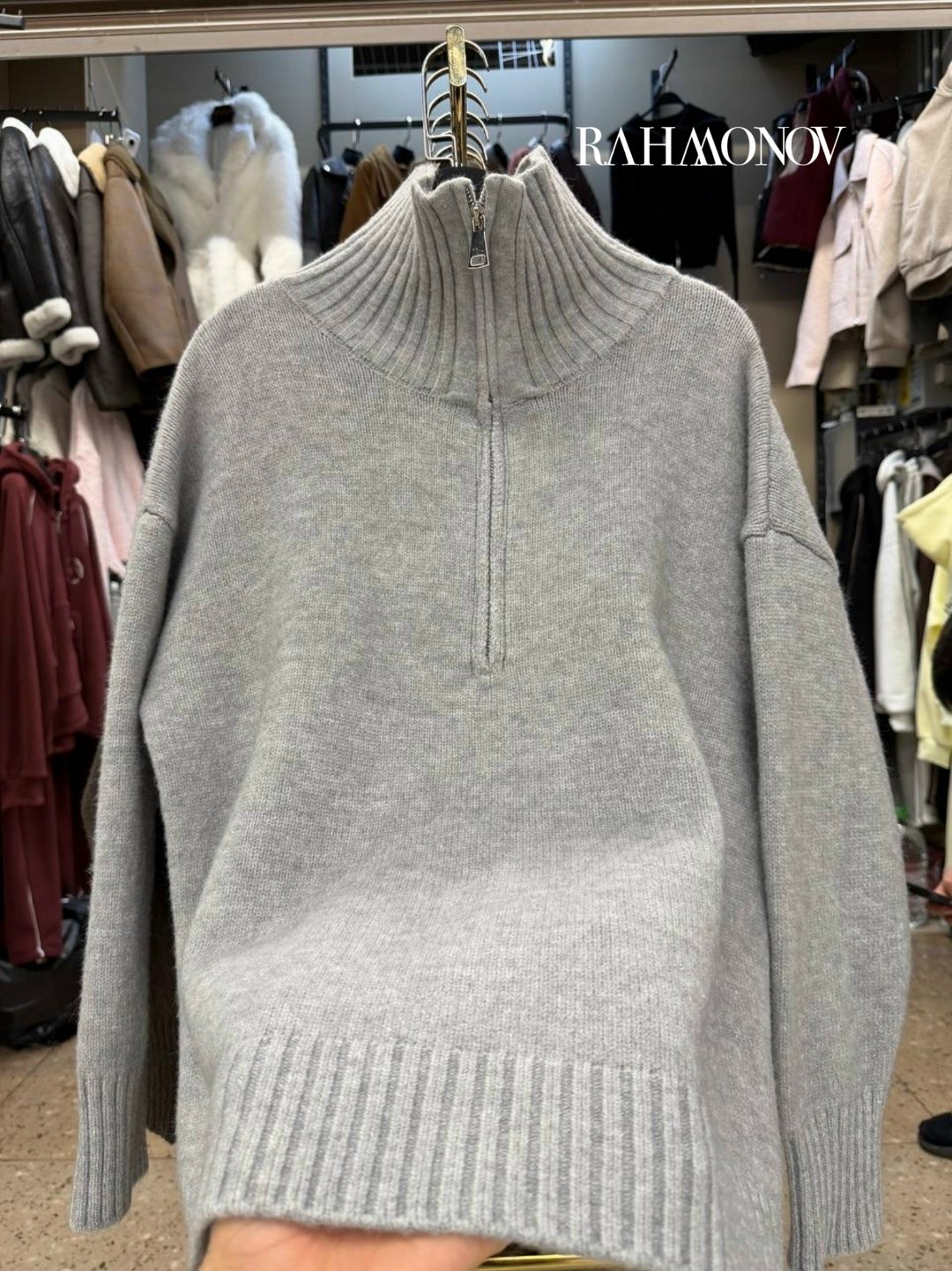 женский свитер,модные свитера,женская кофта,свитер вязаный оверсайз теплый с горлом и молнией,модные кофты