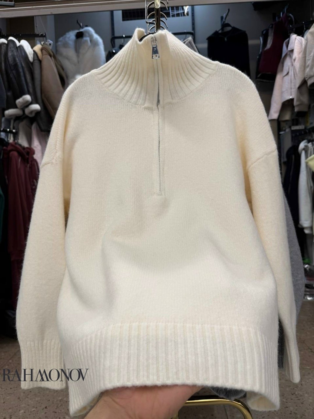 женский свитер,модные свитера,женская кофта,свитер вязаный оверсайз теплый с горлом и молнией,модные кофты