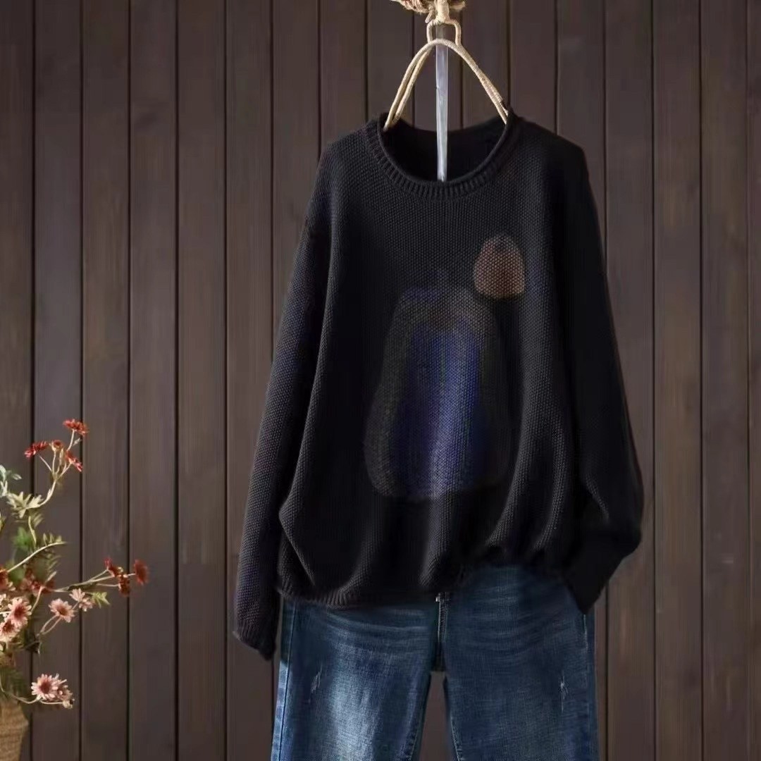 женский свитер,свитер пуловер,свободный свитер,модные свитера,вязаный пуловер
