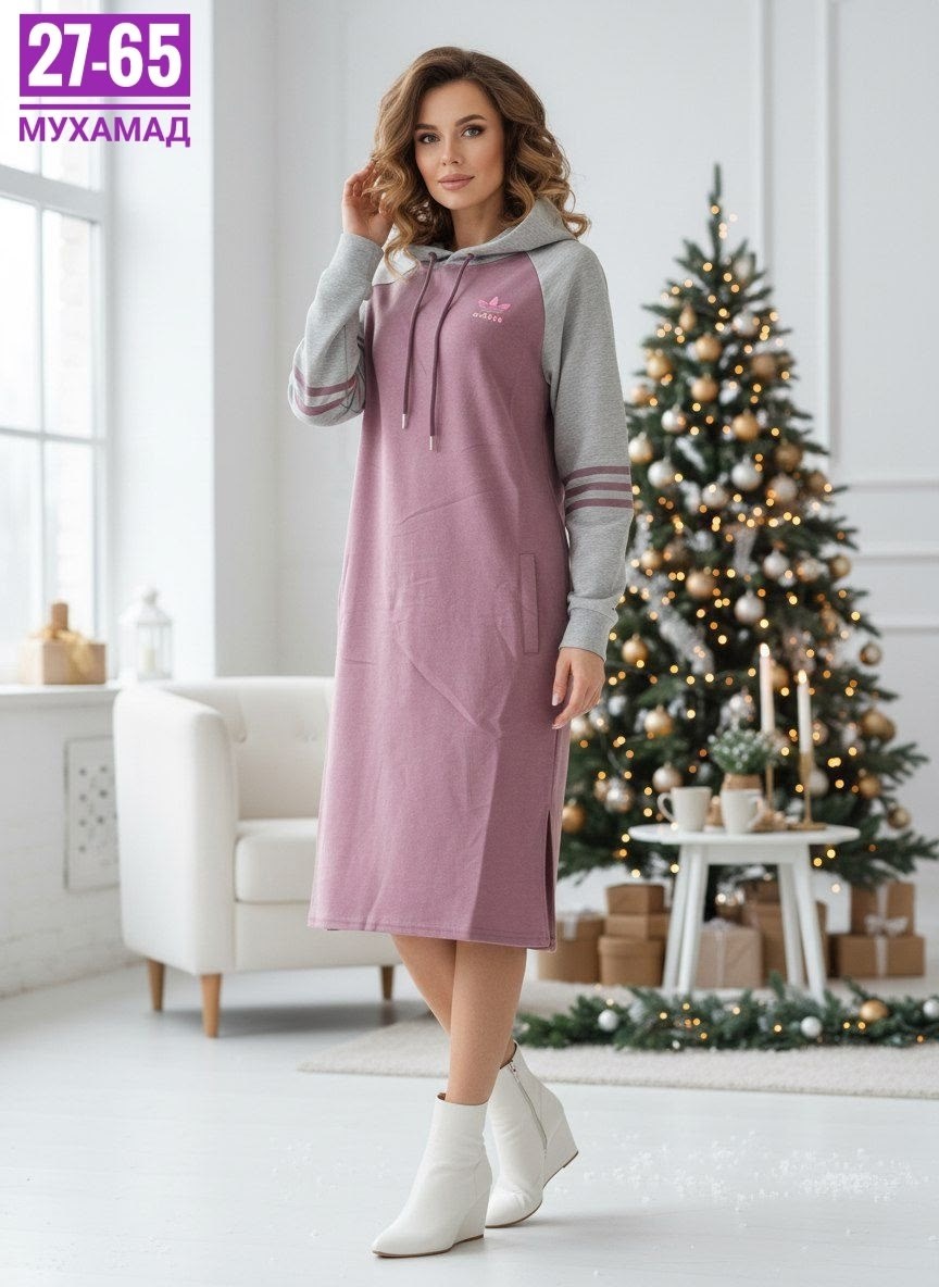 платье женская,теплое платье,трикотажное платье,платье теплое с капюшоном,платье с капюшоном