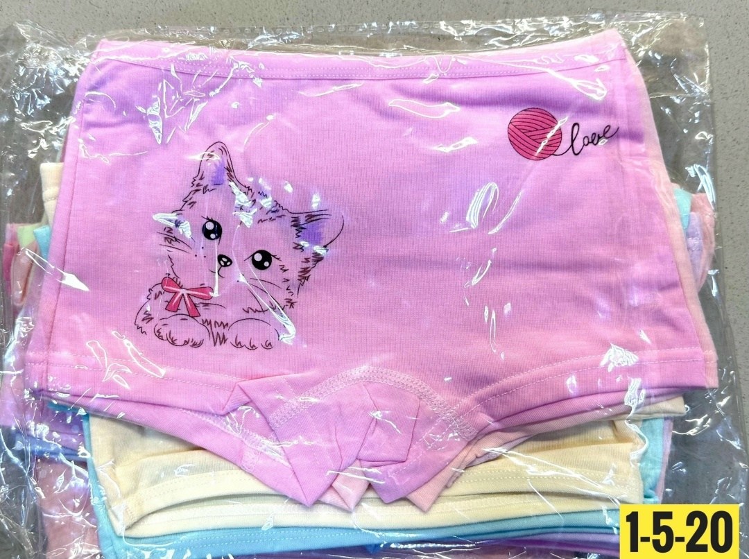 трусы оптом,трусы для девочек,трусики боксеры для девочек,комплект детских трусов для девочек 5 штук,детские трусы для девочек