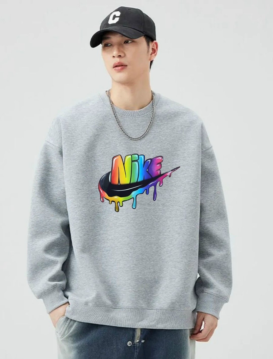 свитшот серый,свитшот мужская,серый свитшот найк,классический свитшот,мужские свитшоты