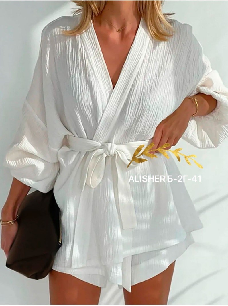белые костюмы,летние женские костюмы,женские костюмы,халат с длинными рукавами,домашние костюмы