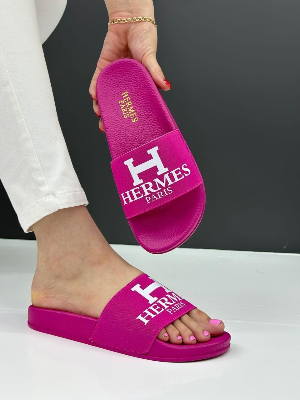 ,шлепанцы женские,шлепки эрмес,шлепанцы летние, женская