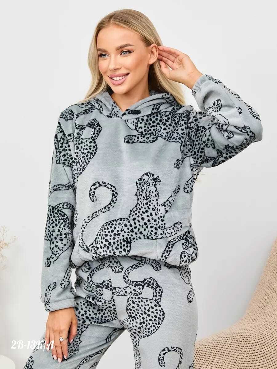 пижама со штанами теплая домашняя с капюшоном,теплый комплект,пижама домашний костюм,зимняя пижама,теплая пижама женская