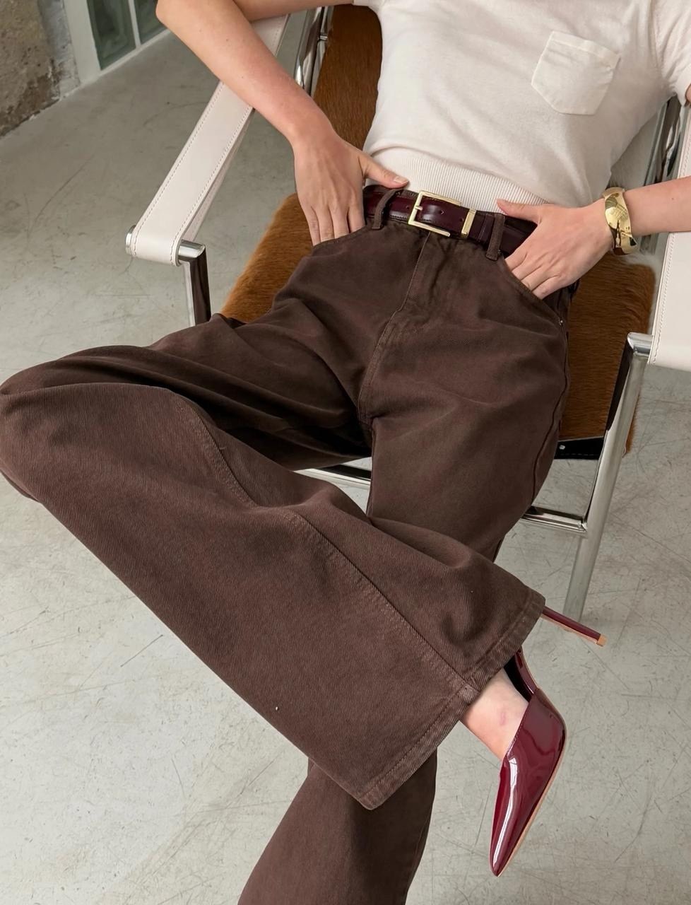 широкие брюки,коричневые брюки,джинсы коричневые,коричневые джинсы женские,прямые вельветовые брюки