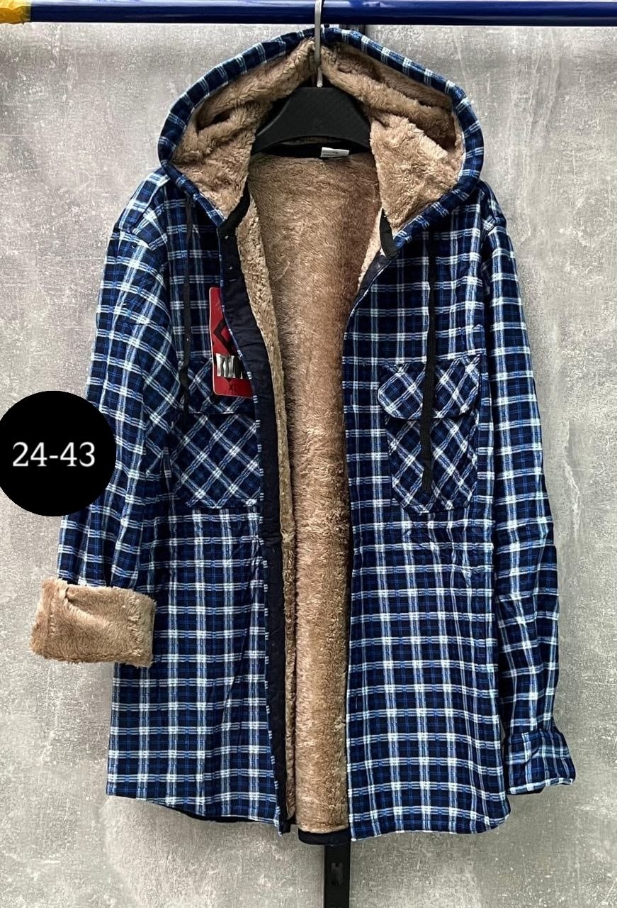 рубашка с капюшоном,рубашки на меху,теплая рубашка,толстовка рубашка,рубашка в клетку теплая с капюшоном