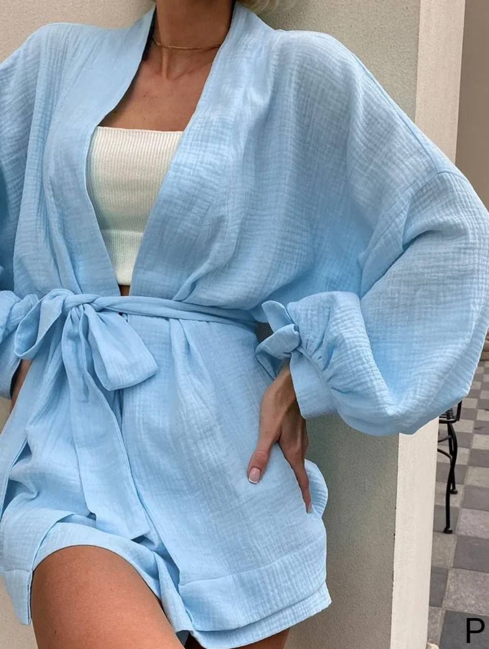 костюм женский из муслина,женские костюмы,костюмы кимоно,халат женский,платье стильное