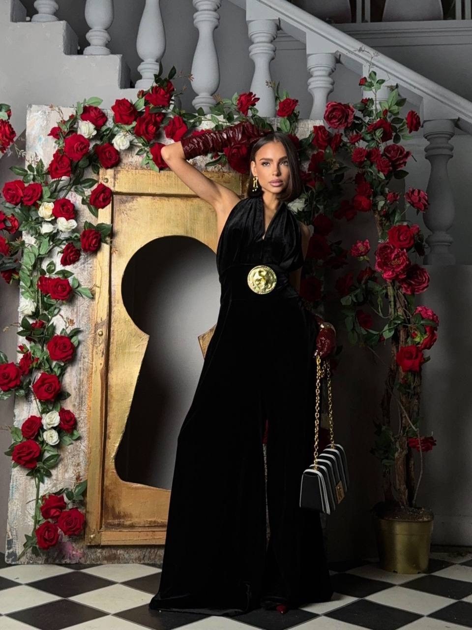 вечерние комбинезоны,женские комбинезоны,комбинезон женский вечерний,женский бархатный комбинезон