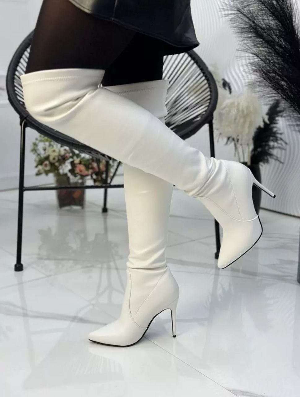 ботфорты белые,ботфорты женские,высокие сапоги женские,ботфорты на каблуке,ботфорты женские белые