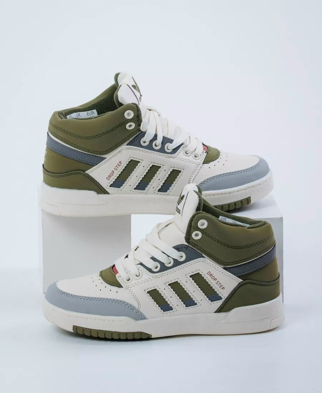 зимние кроссовки адидас цвета хаки,кроссовки adidas,высокие кроссовки адидас мужские,кроссовки адидас drop step,зимние кроссовки adidas