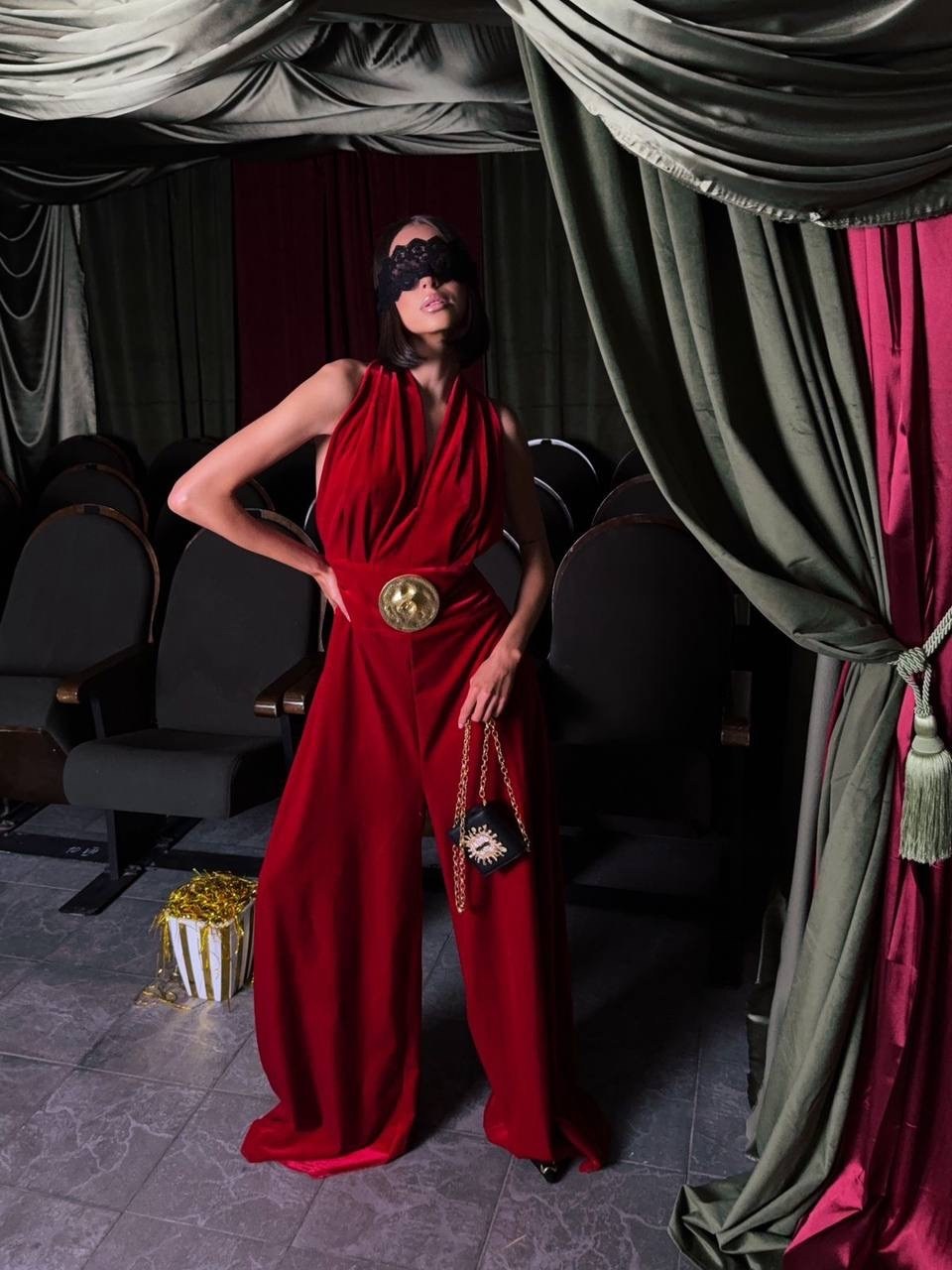 вечерние комбинезоны,вечерние наряды,модное платье,платье красное