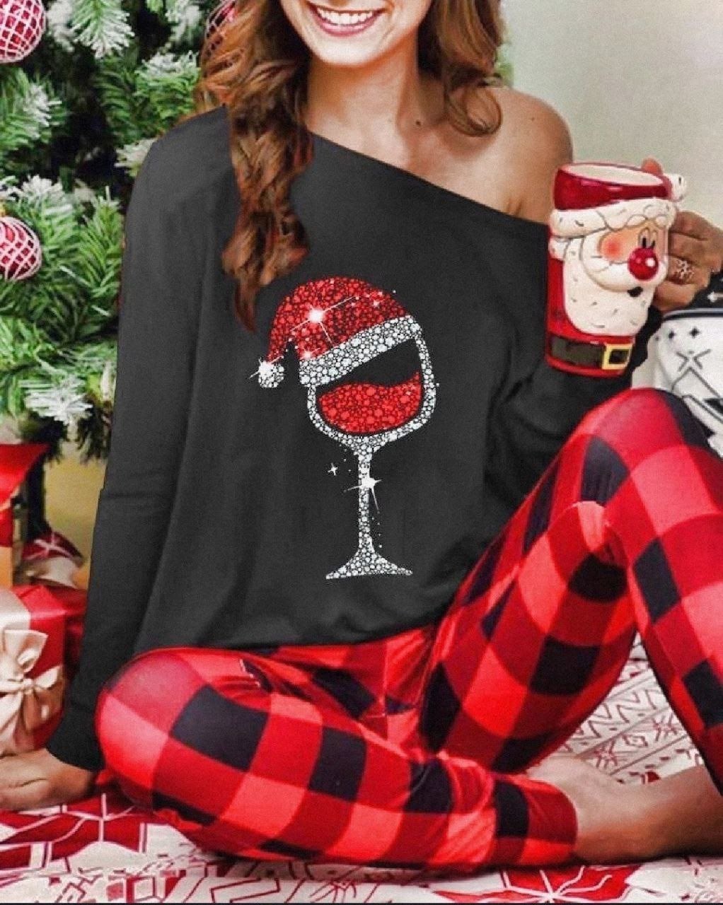 пижама женская новогодняя,пижама новый год женская,новогодние пижамы,рождественская пижама,пижамы для женщин