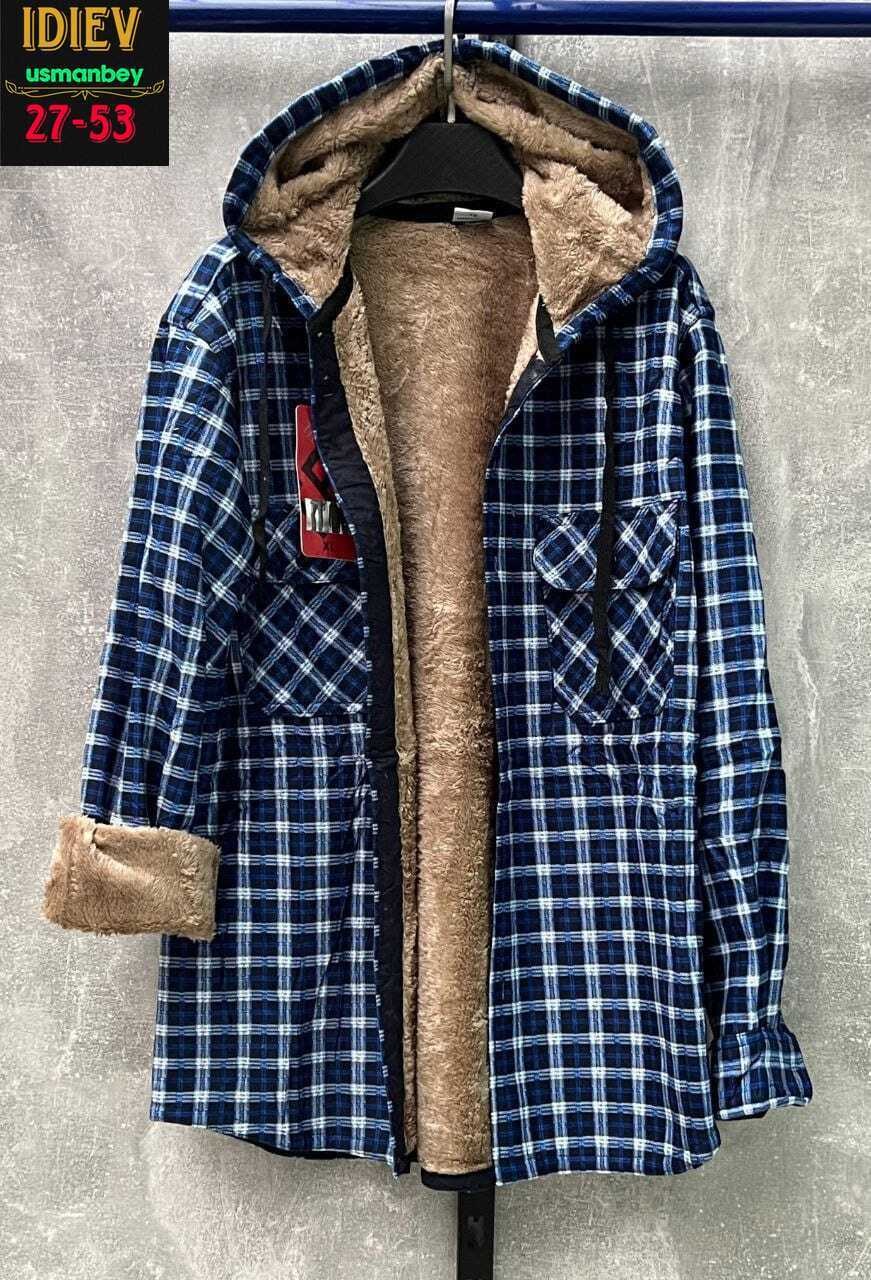 куртка в клетку,рубашка с капюшоном,рубашки на меху,повседневная куртка,рубашка с капюшоном женская
