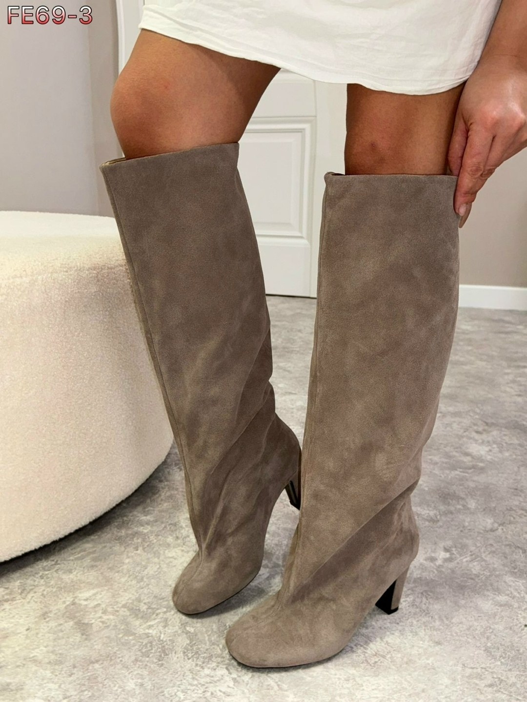 сапоги замшевые,женские сапоги,элегантные сапоги,сапоги бежевые,замшевые светлые экко сапоги