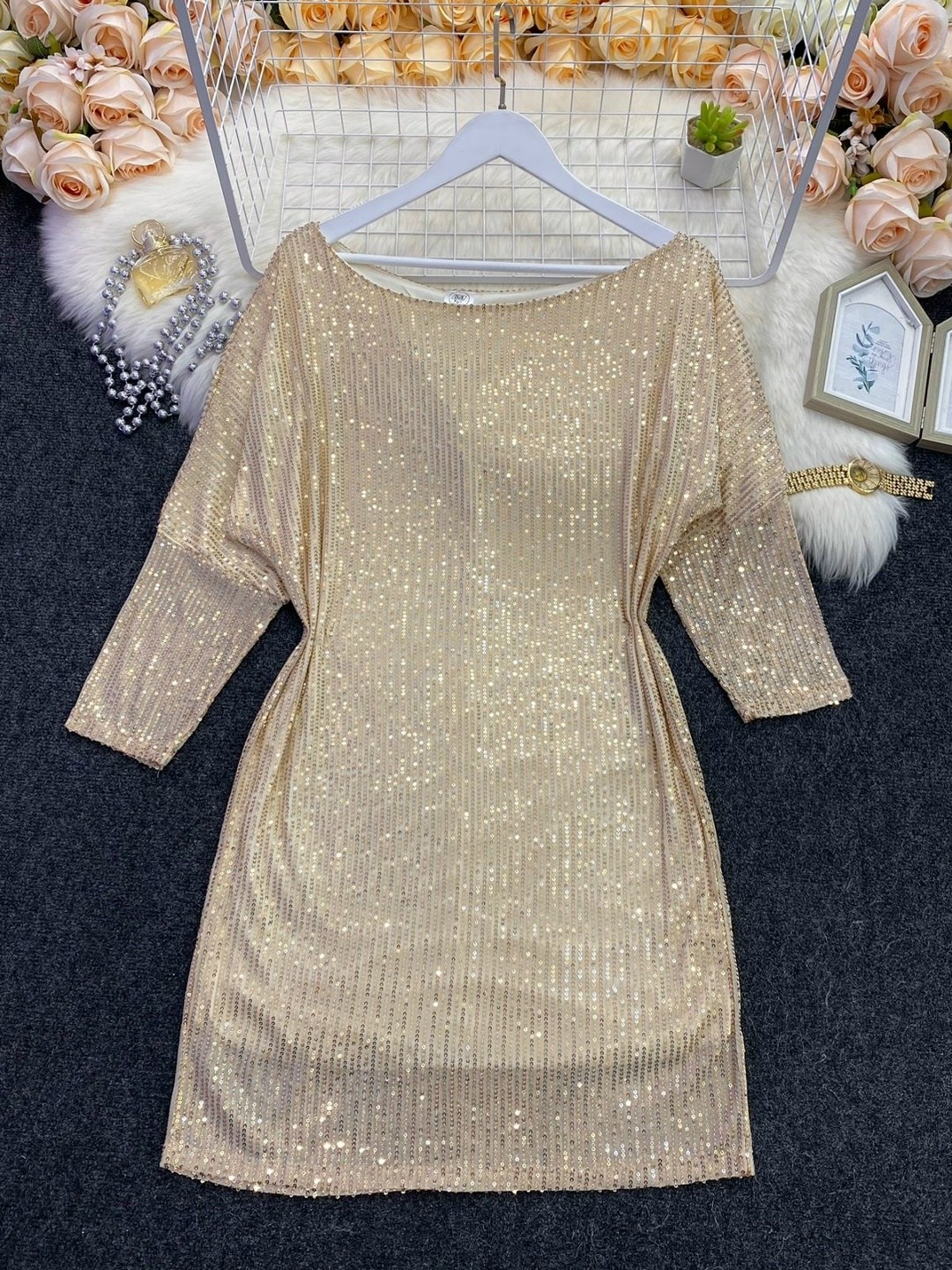 женское платье с пайетками,женское платье с блестками,модное платье,свободное платье,платье с пайетками