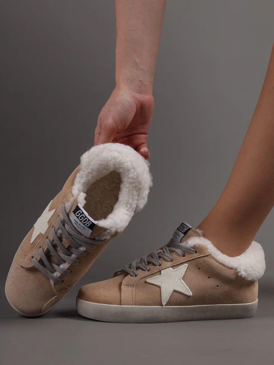 ,кеды golden goose,кеды с мехом,женские кеды,кроссовки golden goose