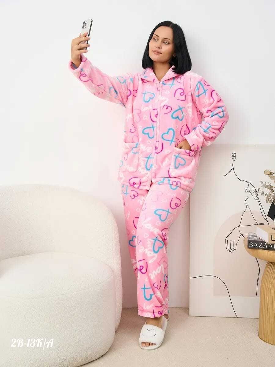 махровая пижама,пижама серая,пижама теплая,теплая пижама женская,домашняя пижама