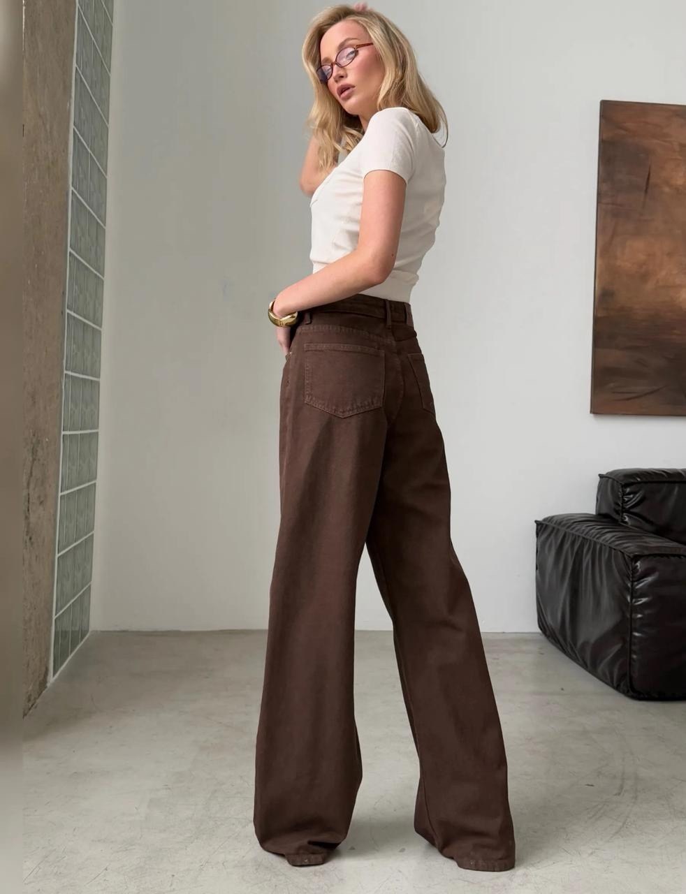 широкие брюки,коричневые брюки,джинсы коричневые,коричневые джинсы женские,прямые вельветовые брюки
