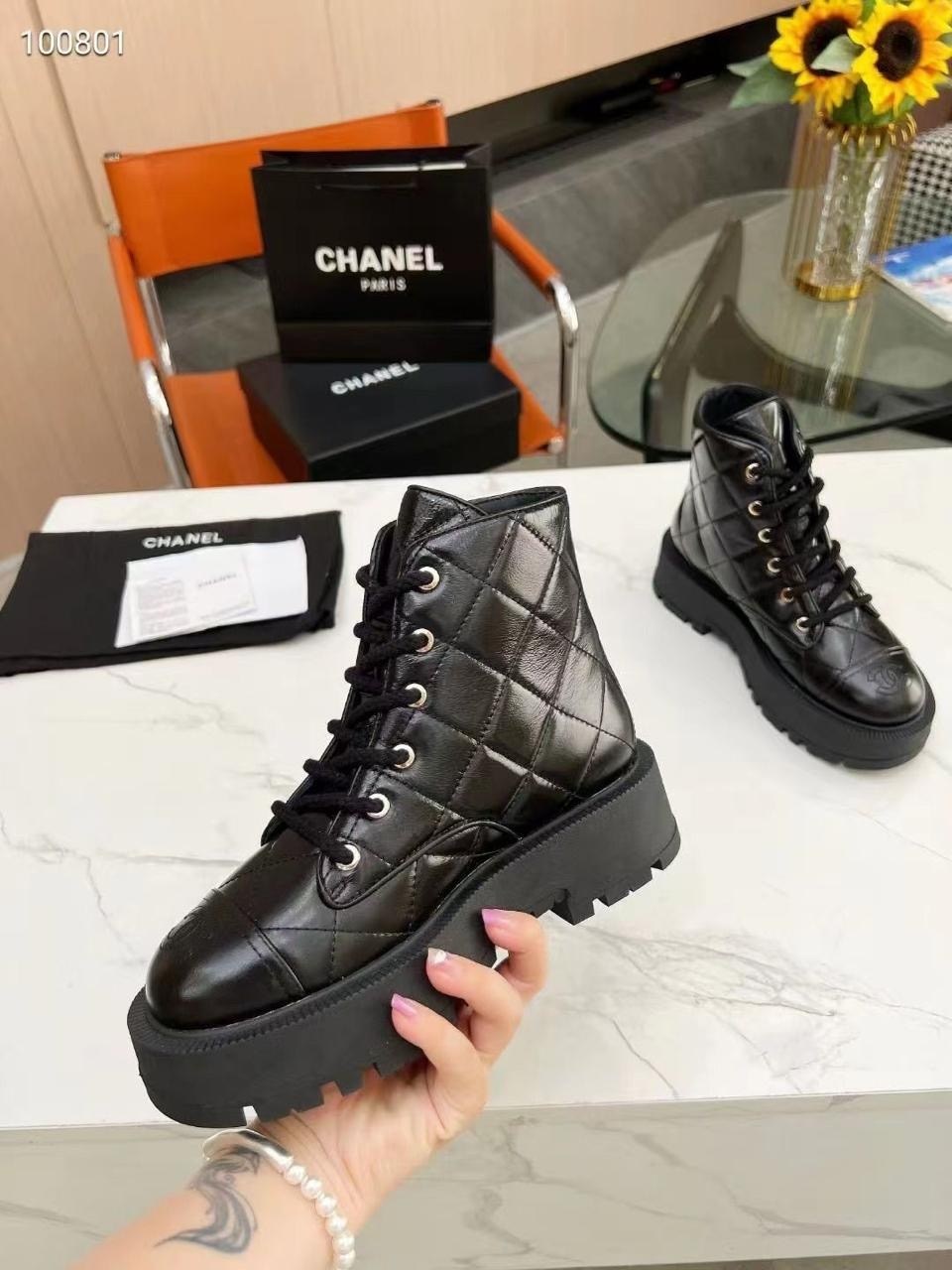 ботинки chanel,,женские черные кожаные ботинки,ботинки шанель женские,ботинки зимние chanel черные кожаные