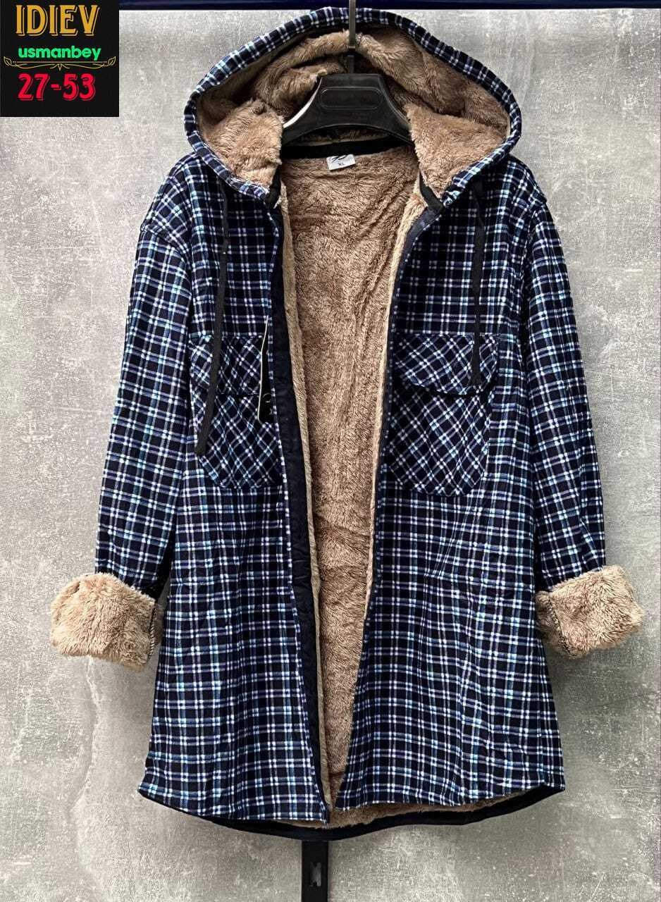 куртка в клетку,рубашка с капюшоном,рубашки на меху,повседневная куртка,рубашка с капюшоном женская