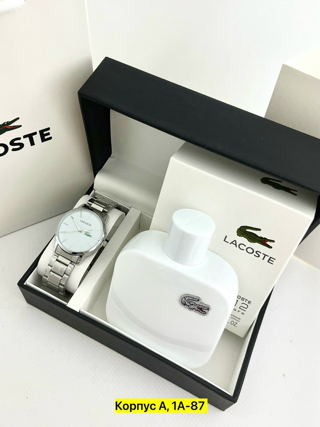 lacoste eau de lacoste l 12 12 blanc 100 мл,туалетная вода lacoste eau de lacoste l 12 12,подарочный набор lacoste,туалетная вода lacoste,мужской подарочный набор lacoste