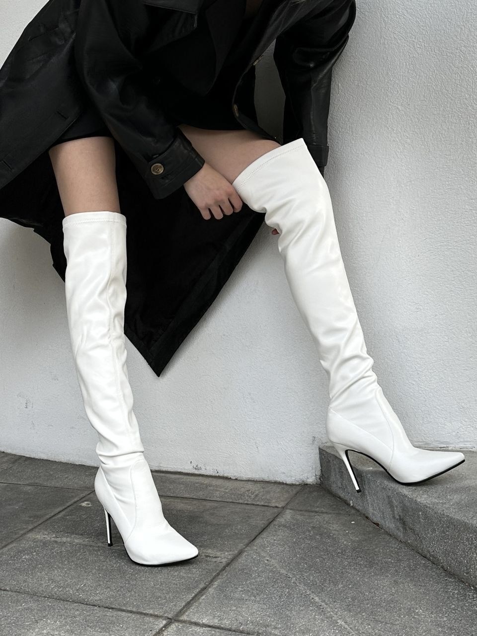 ботфорты белые,ботфорты женские,высокие сапоги женские,ботфорты на каблуке,ботфорты женские белые