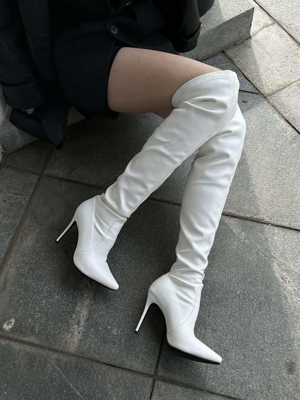 ботфорты белые,ботфорты женские,высокие сапоги женские,ботфорты на каблуке,ботфорты женские белые
