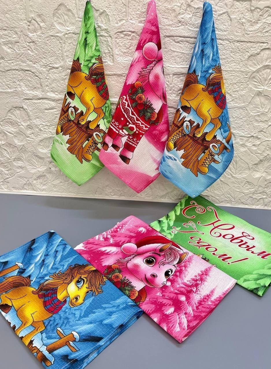 набор полотенец вафельных,полотенца вафельные,полотенца новогодние,кухонное полотенце,полотенца для кухни