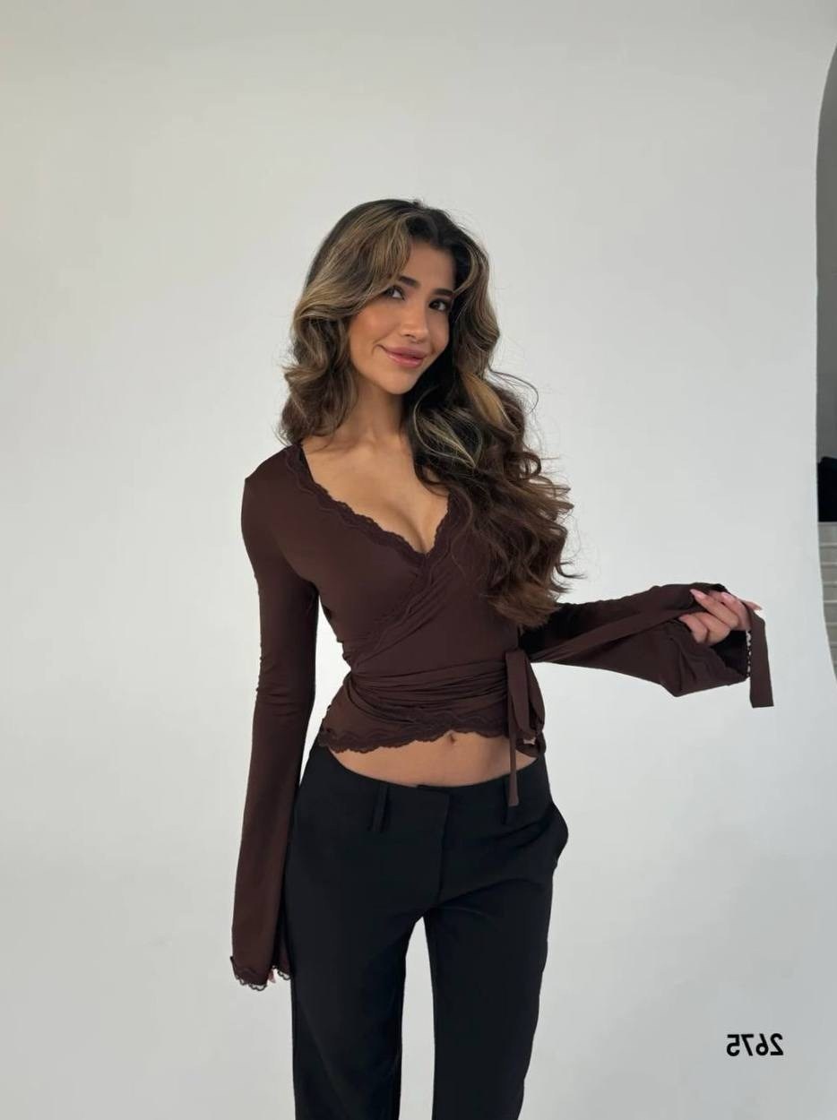 топ с длинными рукавами,женский топ с длинными рукавами,женская блузка,женские укороченные топы с длинным рукавом